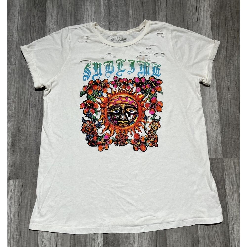 Sublime Ska Alt Rock Endless Pedals Ivory Black Light Graphic T-shirt Women’s
